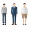 Man flat style icon people figures set