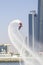 Man on flayborde doing flip jump in international competitions in extreme water sports
