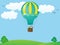 Man flying in a balloon