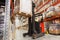 Man on forklift loading cargo at warehouse