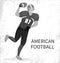 Man, Forward Running with Ball, American Football