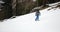 Man freeride snow skiing near forest.Mountaineering ski activity. Skier people winter sport in alpine mountain outdoor