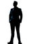 Man full length handsome full suit standing