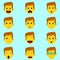 a man full set emoticon by vector design