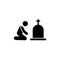 Man funeral burial sorrow icon. Element of pictogram death illustration