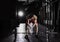 Man getting ready for crossfit training.closeup of weightlifter