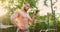 Man getting ready for training on sports ground.Sportsman wearing headphones and holding phone