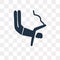Man Going Bungee Jumping vector icon isolated on transparent background, Man Going Bungee Jumping transparency concept can be us