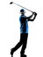 Man golfer golfing silhouette