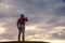 Man golfer silhouette