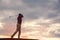 Man golfer silhouette