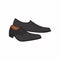 Man graduation shoes. Classic men`s dress shoes with black color. Men accessories isolated on white background. Fashionable shoes