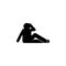 Man, ground, relaxing, sitting icon. Element of man squatting icon for mobile concept and web apps. Detailed Man, ground, relaxing