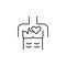 Man gym wellness heart line icon. Element of lifestyle icon