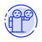 Man, Hand, Emojis, Healthcare Blue Dotted Line Line Icon