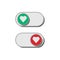 Man hand press red, green, yellow decision button. Decision making.