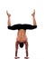 Man handstand full length gymnastic acrobatics