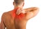 Man having back and shoulder pain