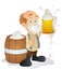 Man Having Beer - Cartoon Character - Vector Illustration