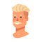 Man head avatar beautiful human face male cartoon character portrait