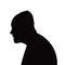 A Man head body part,  people body part silhouette vector