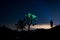 Man with Headlamp in Joshua Tree National Park