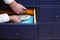 Man hides a salary in euros in a drawer