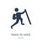 Man in Hike icon. Trendy flat vector Man in Hike icon on white b