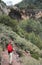 A Man Hikes into Pine Canyon Towards Tonto Natural Bridge