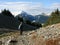 Man Hiking in Garibaldi Provincial Park