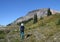 Man Hiking Towards Ring Mountain