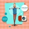 Man Hipster Style Fashion Cartoon Guy Casual Person Social Network Communication Avatar