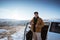 man on his adventure going to beautiful hill in cappadocia by his car