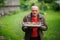 man holding barbecue in the hands