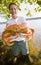 Man holding crab