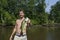 Man holding large mouth bass