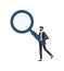 Man Holding Magnifier, Human Inspection Vector