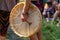 Man holding native sacred drum