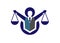 Man Holding Scales of Justice Logo