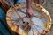 Man holding shamanic frame drum