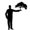 Man Holding Tree In Hand