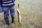 Man holds a pike caught on bait