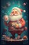 man home claus cute male mug christmas holiday merry cosy santa. Generative AI.