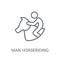 Man Horseriding icon. Trendy Man Horseriding logo concept on whi