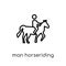 Man Horseriding icon. Trendy modern flat linear vector Man Horse