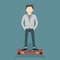 Man on Hoverboard