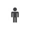 Man icon , Male Stick Figure solid logo illustration, pict