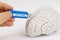 A man inserts a flash drive into his brain with the inscription - Mission