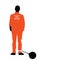 Man in jail vector in colorful