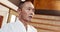 Man, japanese master and martial arts in dojo place, aikido champion or teacher of self defence. Sensei, authority and